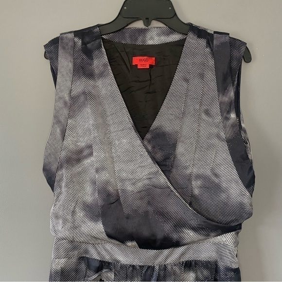 Hugo Boss Sleeveless Mini Dress Silky Wrap Style Business Casual Office - Picture 2 of 13